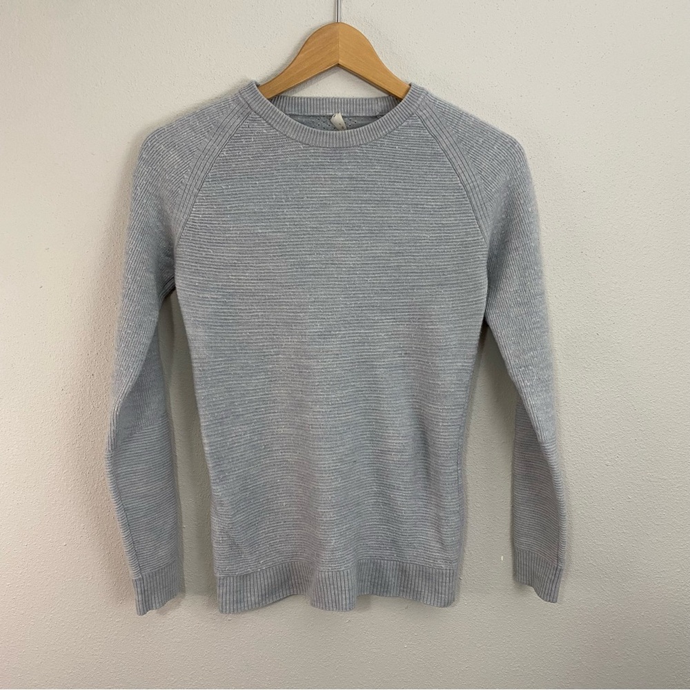 Lululemon‎ Simply Wool Knit Sweater Gray Pullover Crewneck Women’s 6